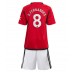 Manchester United Bruno Fernandes #8 Babykleding Thuisshirt Kinderen 2023-24 Korte Mouwen (+ korte broeken)